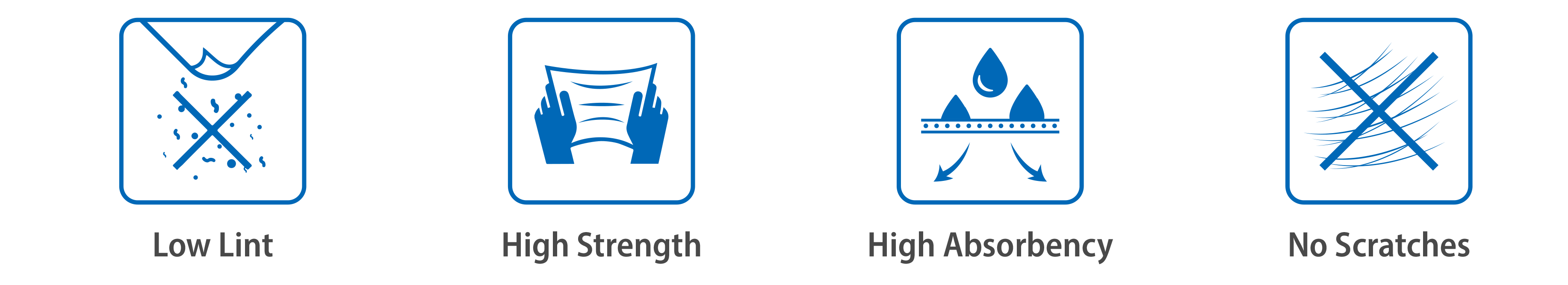 cellulose-based fibers, hydroentangled / spunlace, FSC certified, PEFC certified, RoHS compliant