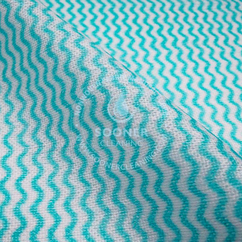 Printed wood pulp PET spunlace cleaning cloth