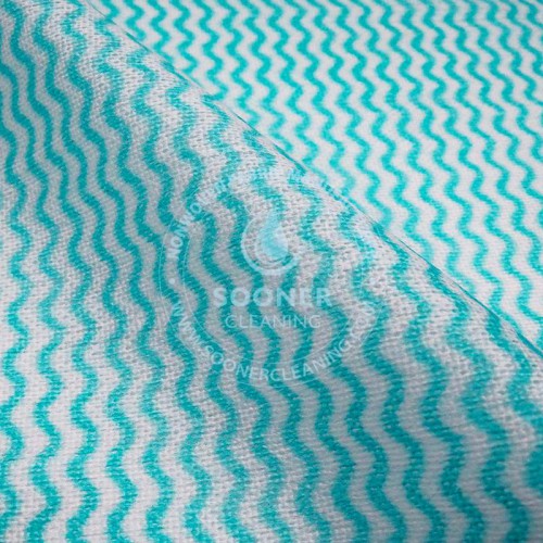 Printed wood pulp PET spunlace cleaning cloth